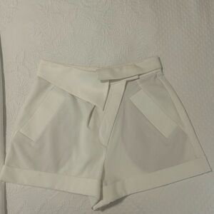 Alice and Olivia Elegant Cream Shorts